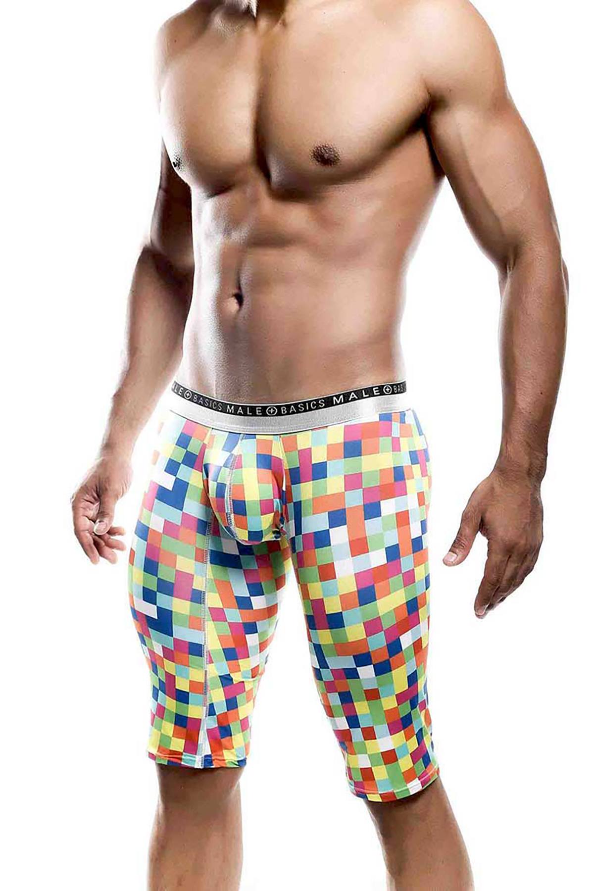 Male Basics Green Pixels Athletic Boxer Brief