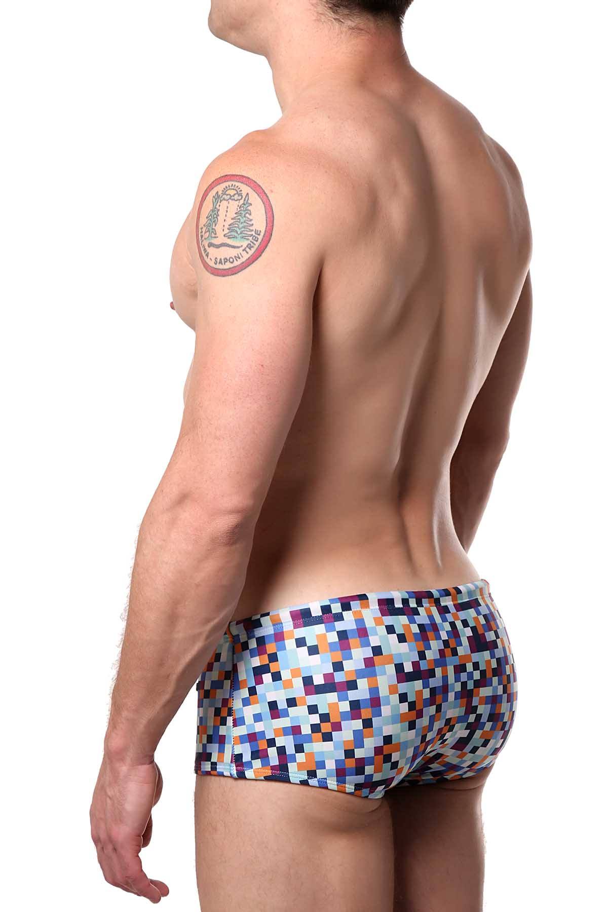 Male Basics Pixels-Printed Sunga Swim Brief