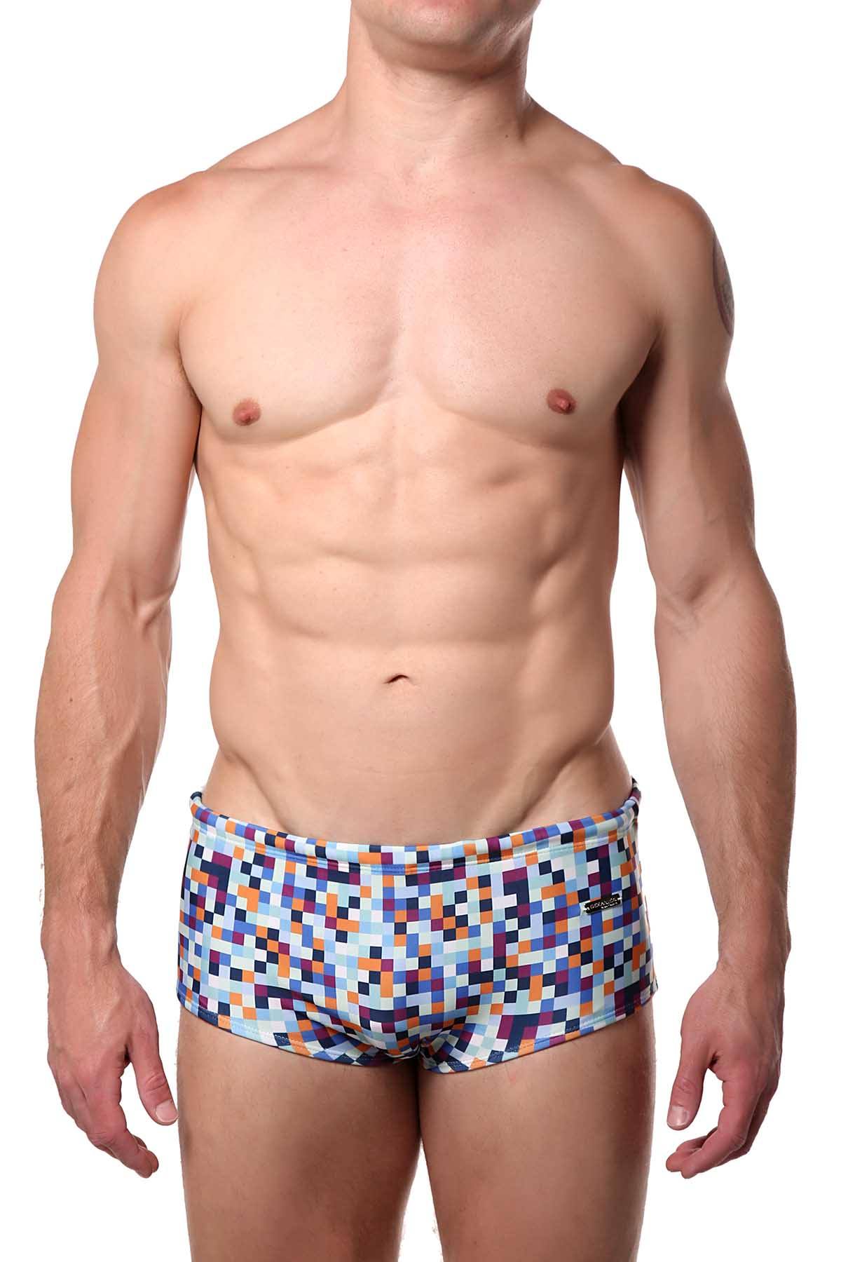 Male Basics Pixels-Printed Sunga Swim Brief