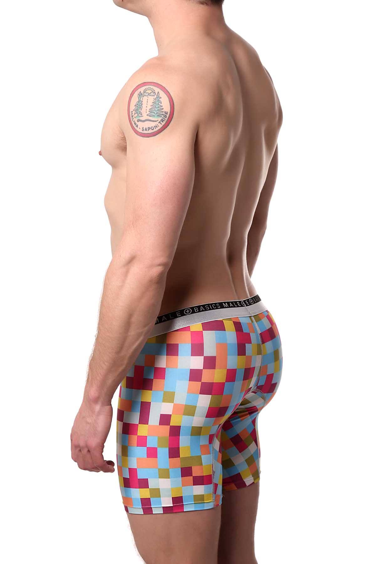 Male Basics Plum Pixels Hipster Boxer Brief