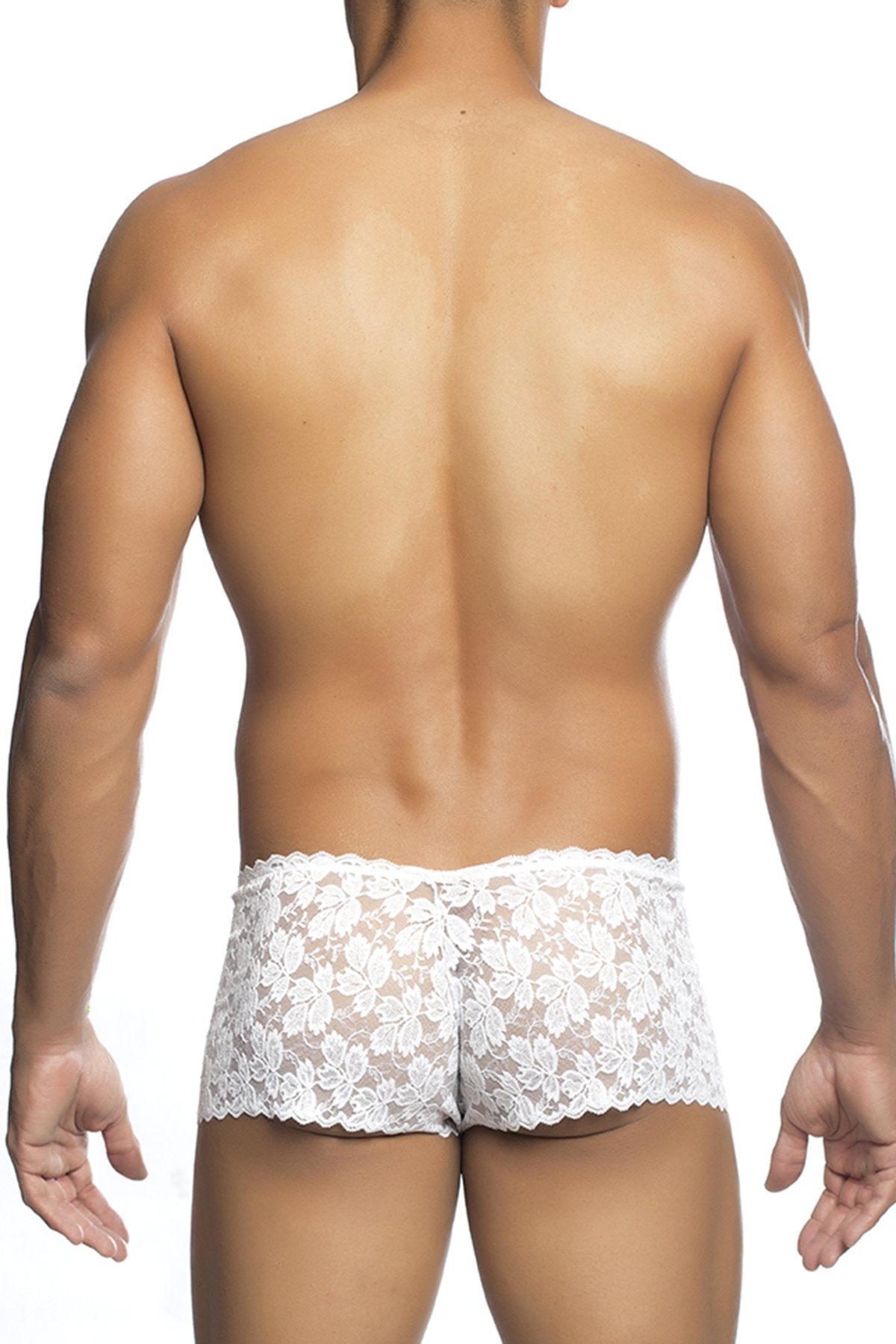 Male Basics White Lace Boy Short