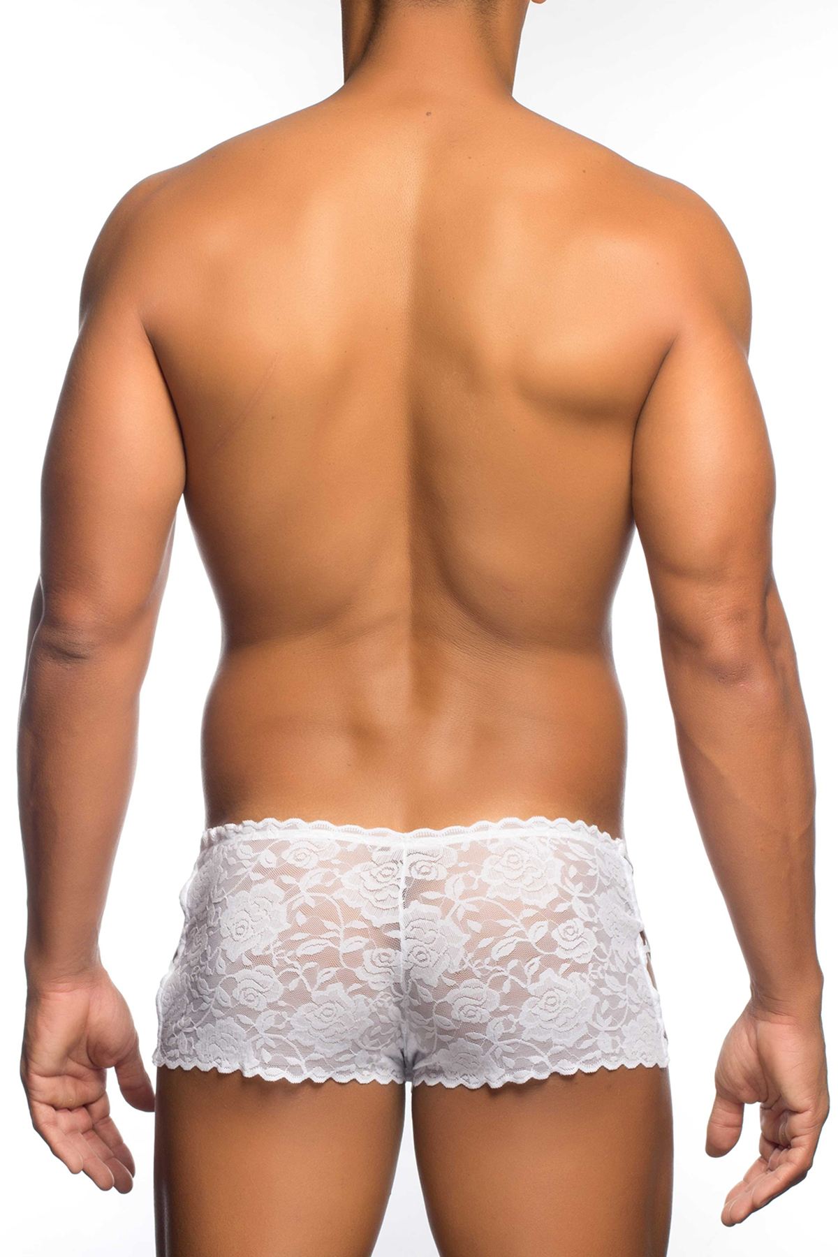 Male Basics White Lace Open Boxer