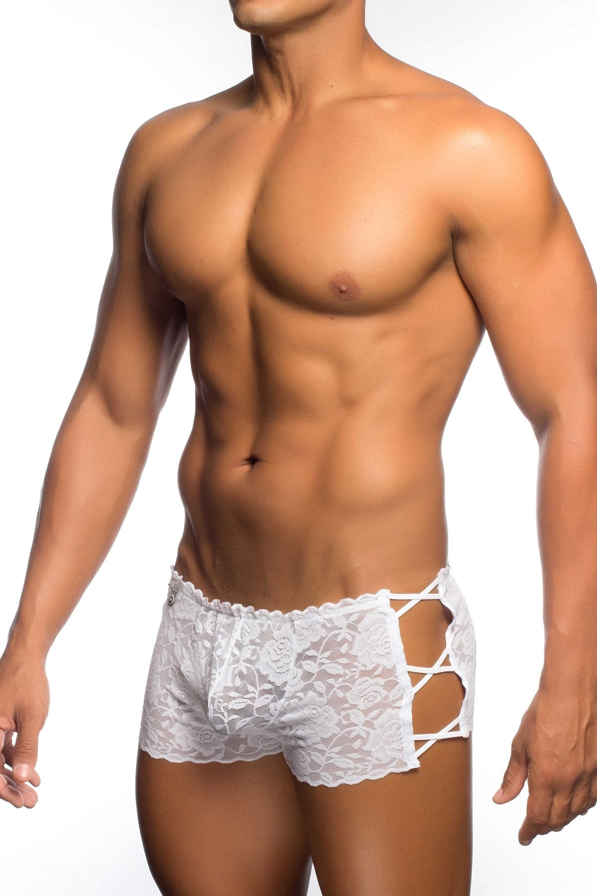 Male Basics White Lace Open Boxer