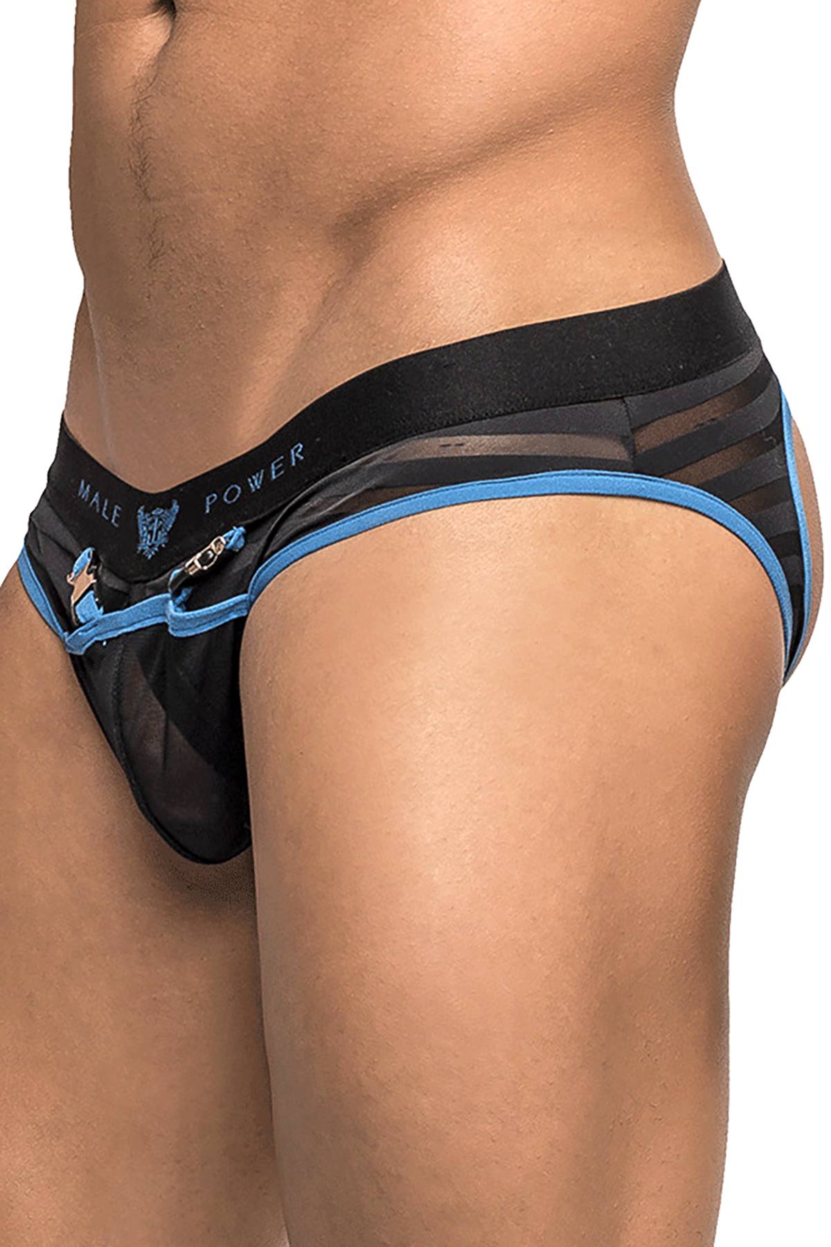 Male Power Black Clip-Tease Moonshine Jock-Brief