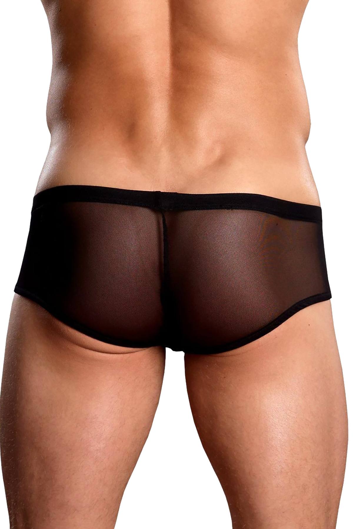Male Power Black Euro-Male Mesh Mini-Pouch Trunk