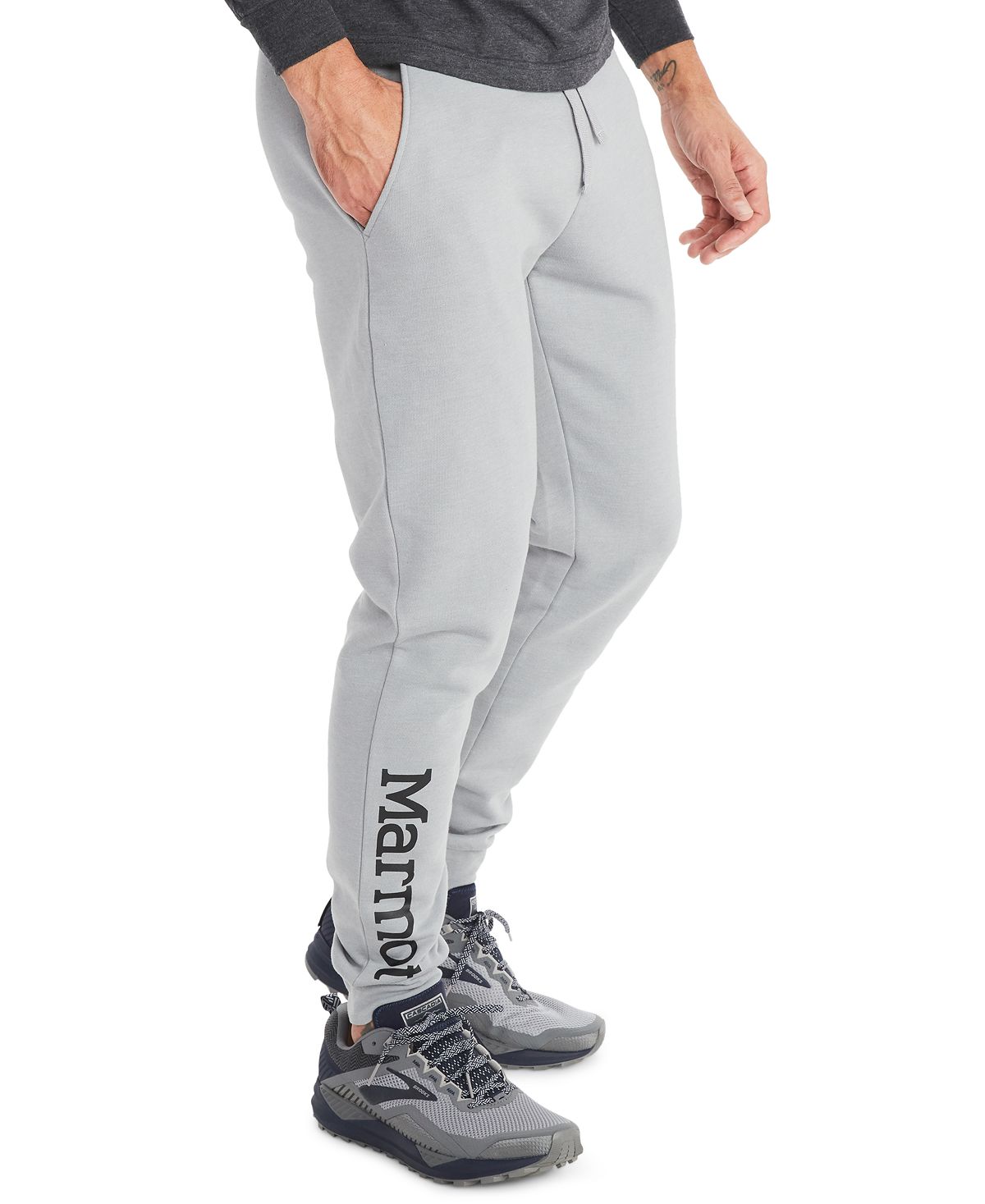 Marmot Coastal Logo Jogger Pants Sleet Heather