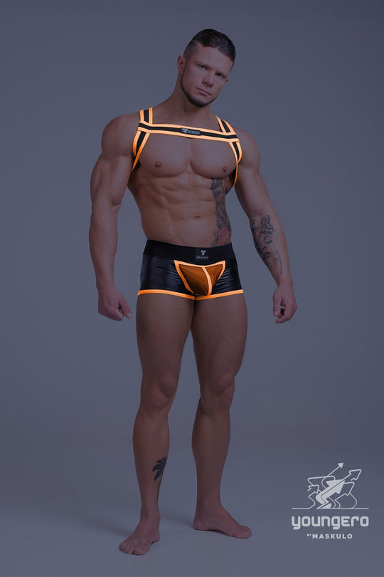 Maskulo Orange Bulldog Elastic Harness