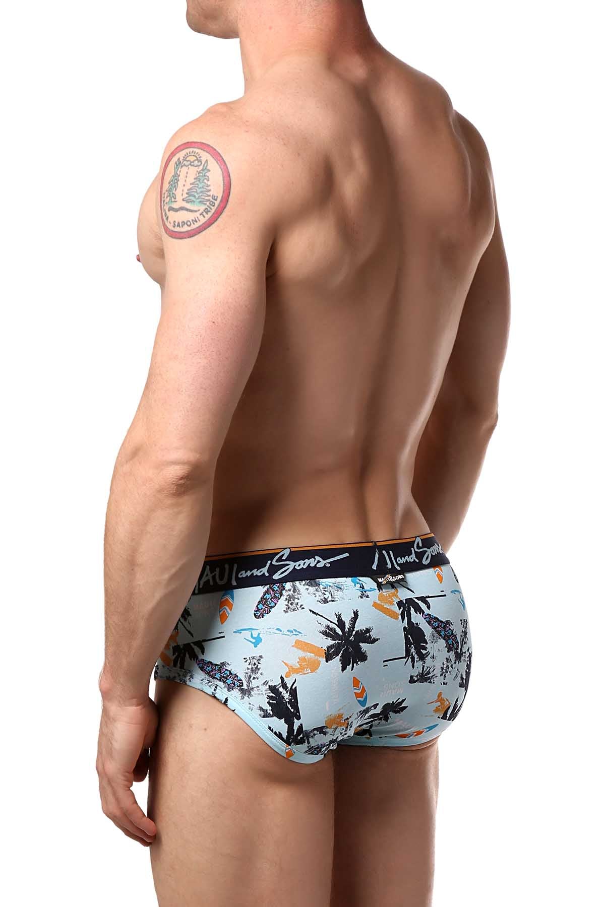 Maui and Sons Blue/Surfboards Cotton-Stretch Brief 2-Pack