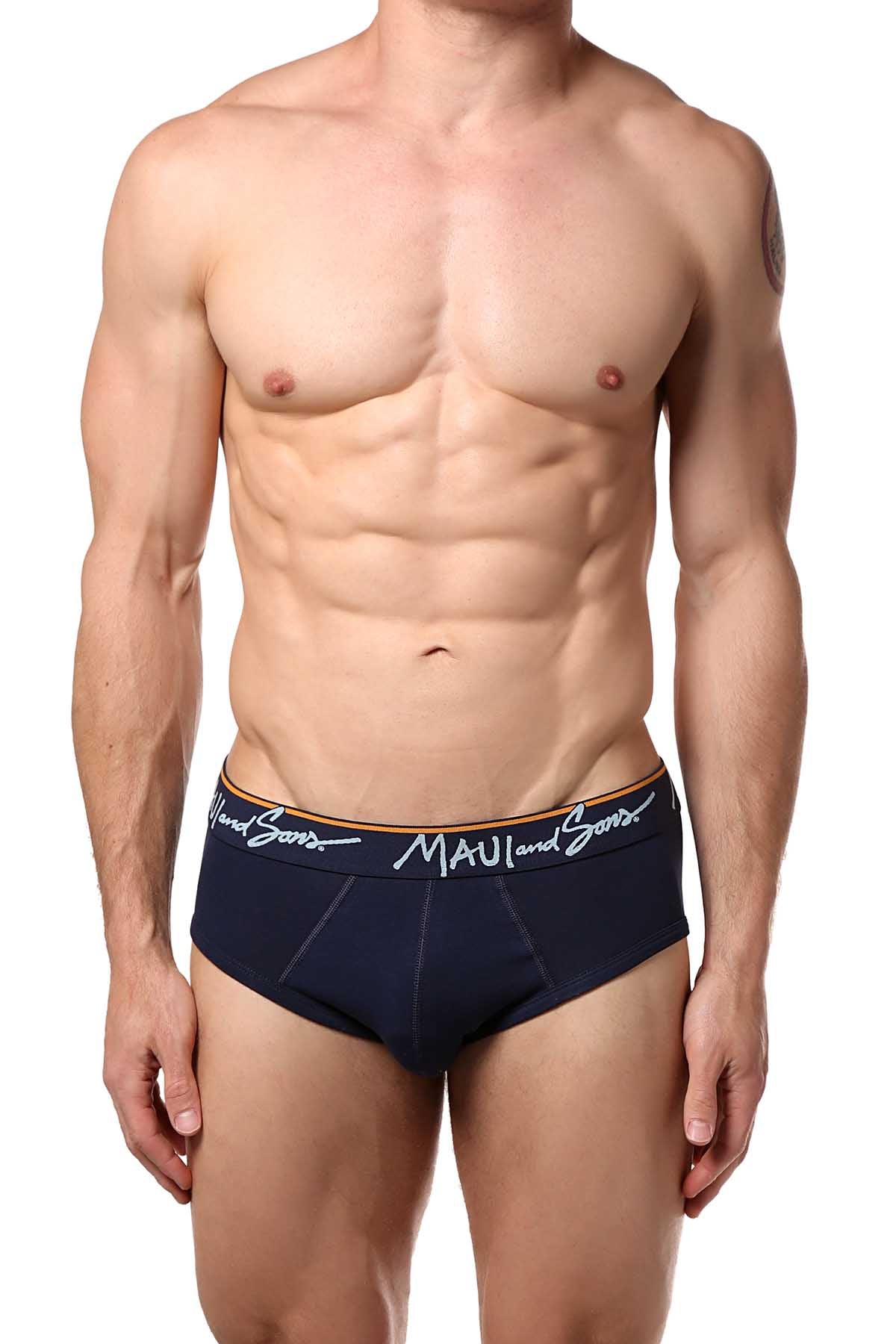 Maui and Sons Blue/Surfboards Cotton-Stretch Brief 2-Pack