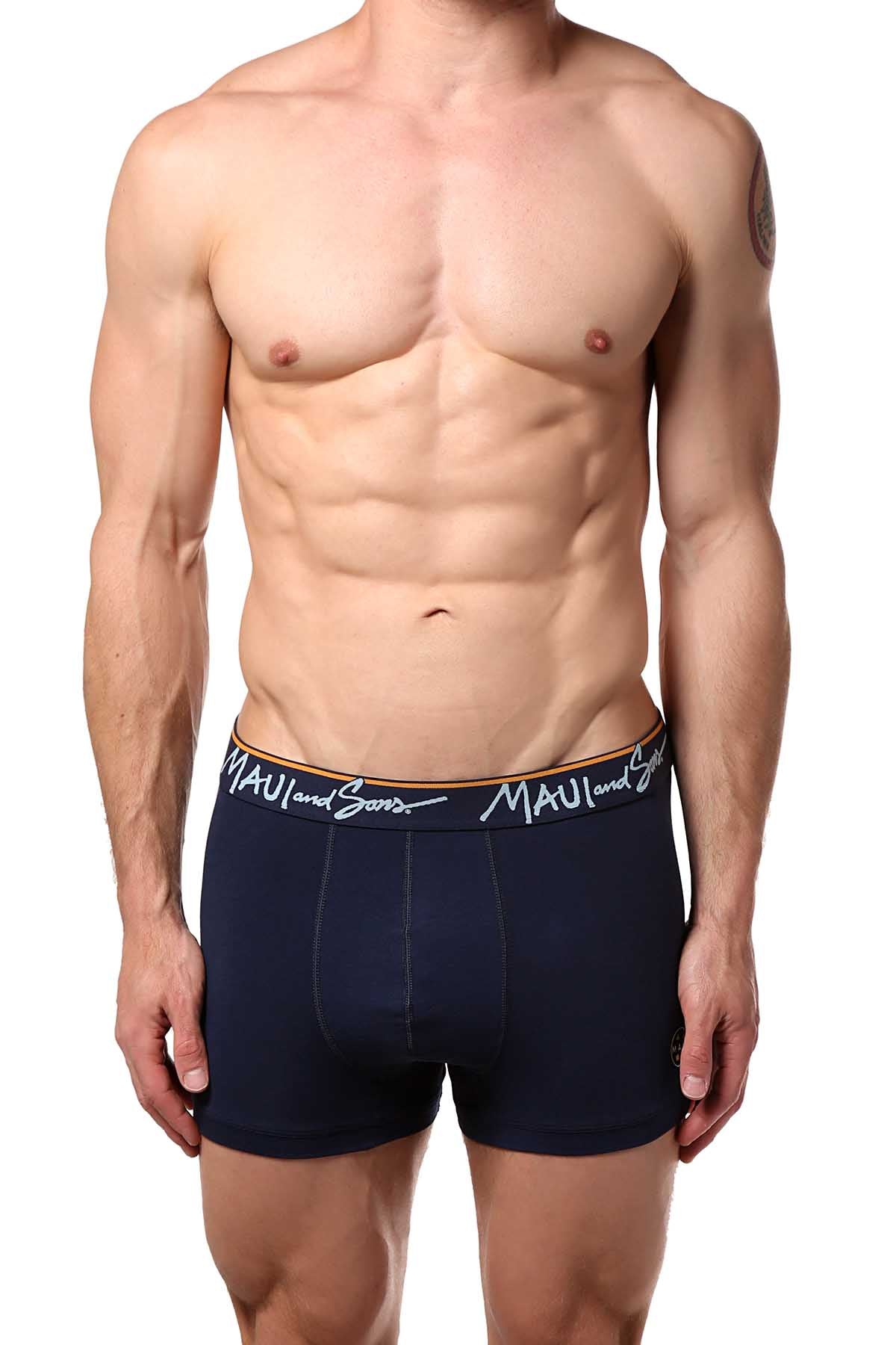Maui and Sons Blue/Surfboards Cotton-Stretch Trunk 2-Pack