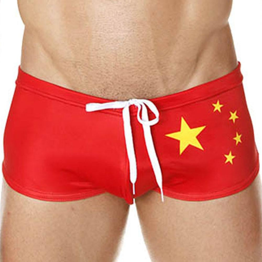 Mensuas MN8018 China Flag Swim Boxer