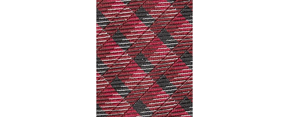 Michael Kors Classic Tight Gingham Tie Wine