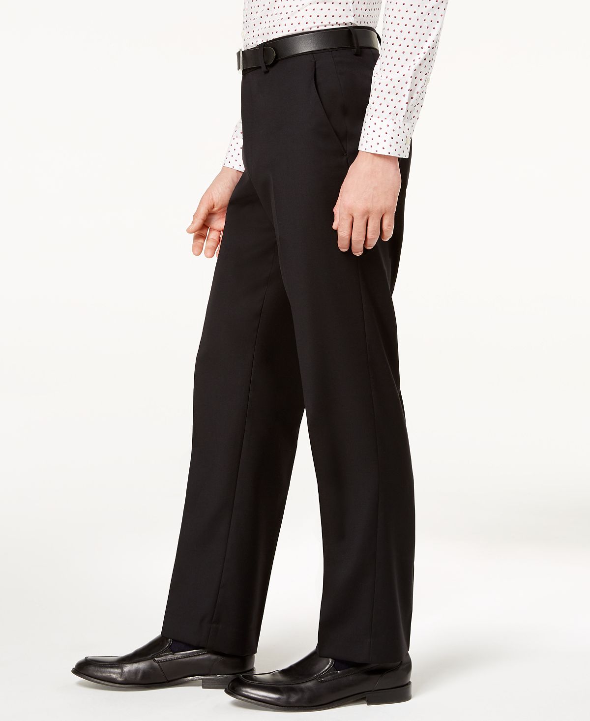 Michael Kors Classic-fit Airsoft Stretch Solid Suit Pants Black
