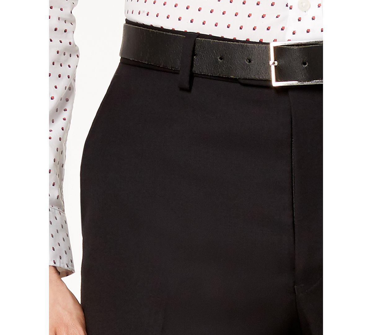 Michael Kors Classic-fit Airsoft Stretch Solid Suit Pants Black