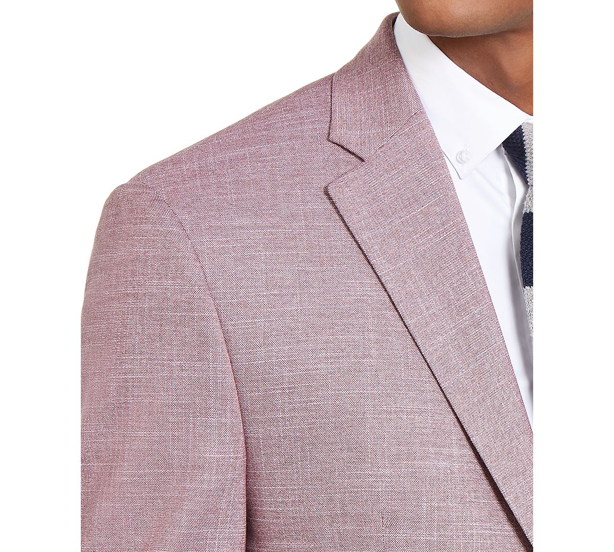 Michael Kors Classic-fit Light Burgundy Textured Sport Coat Mauve