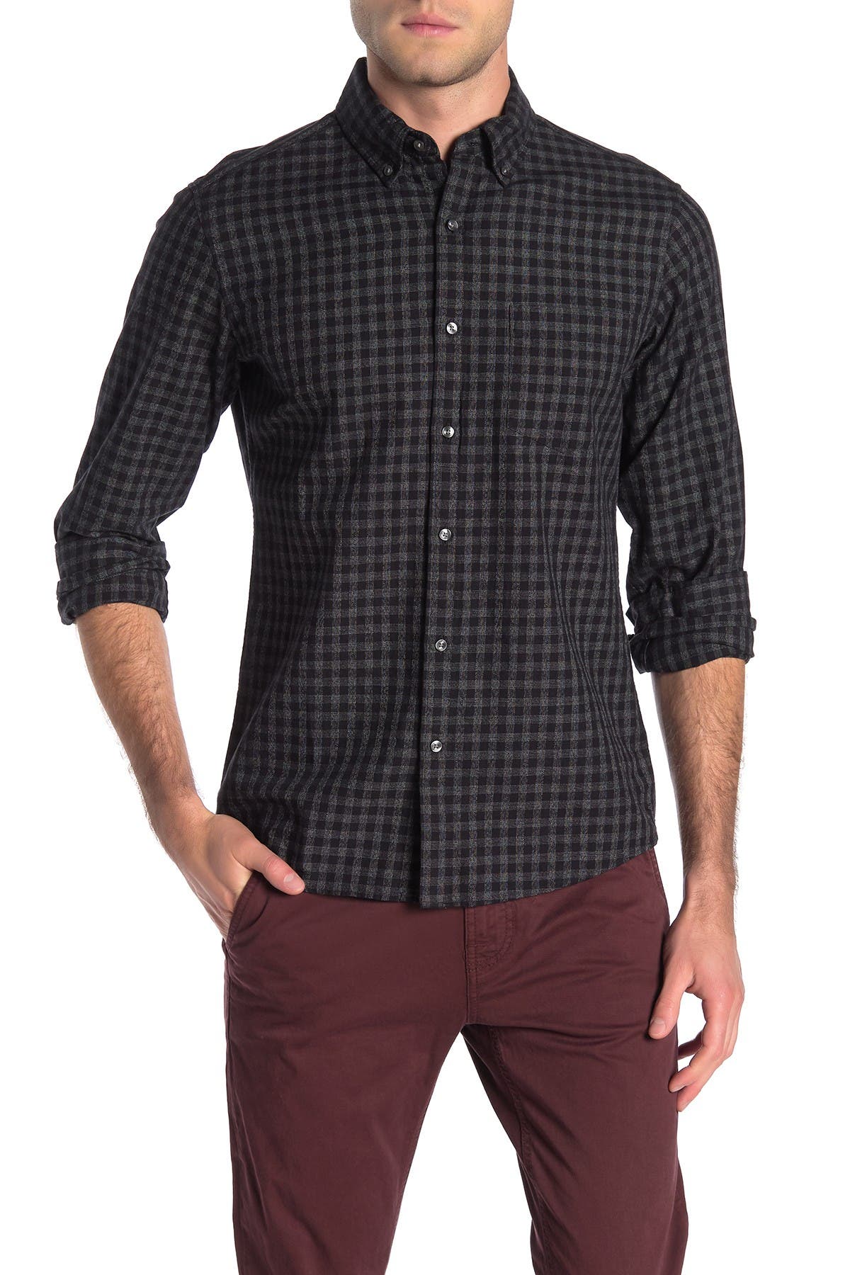 Michael Kors Fulton Check Print Slim Fit Shirt