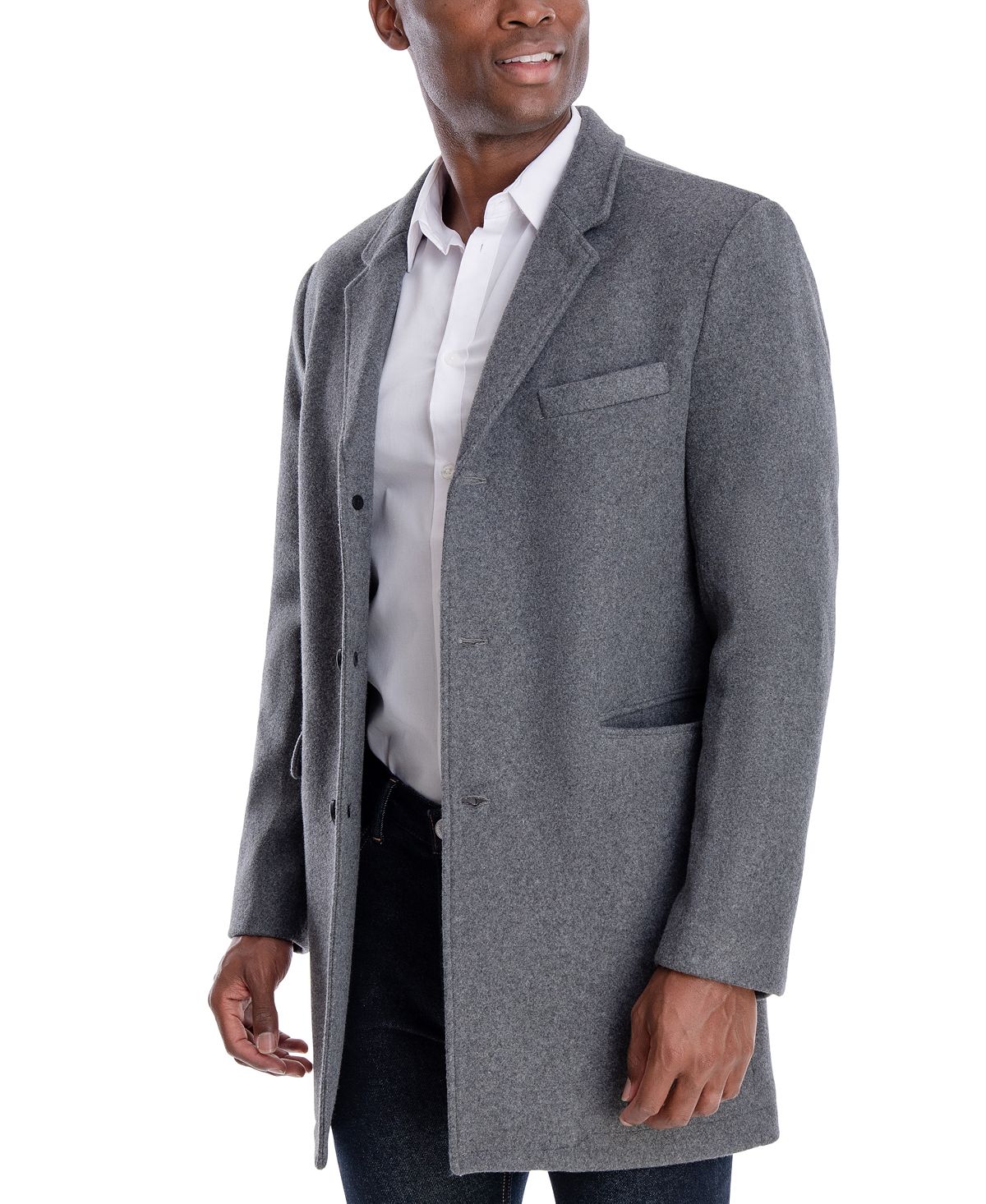 Michael Kors Ghent Slim-fit Overcoat Medium grey – CheapUndies