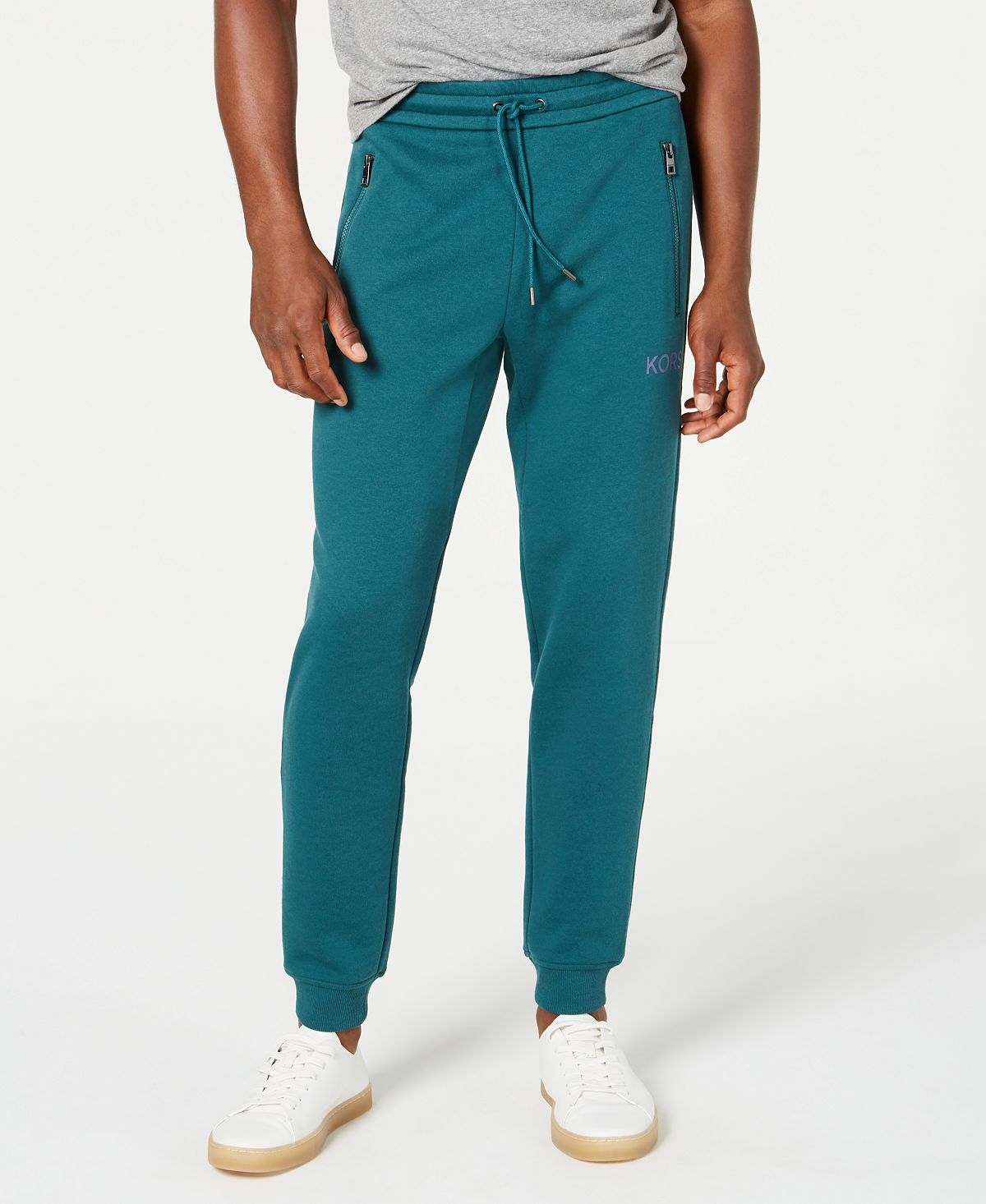 Michael Kors Logo Fleece Joggers Atlantic