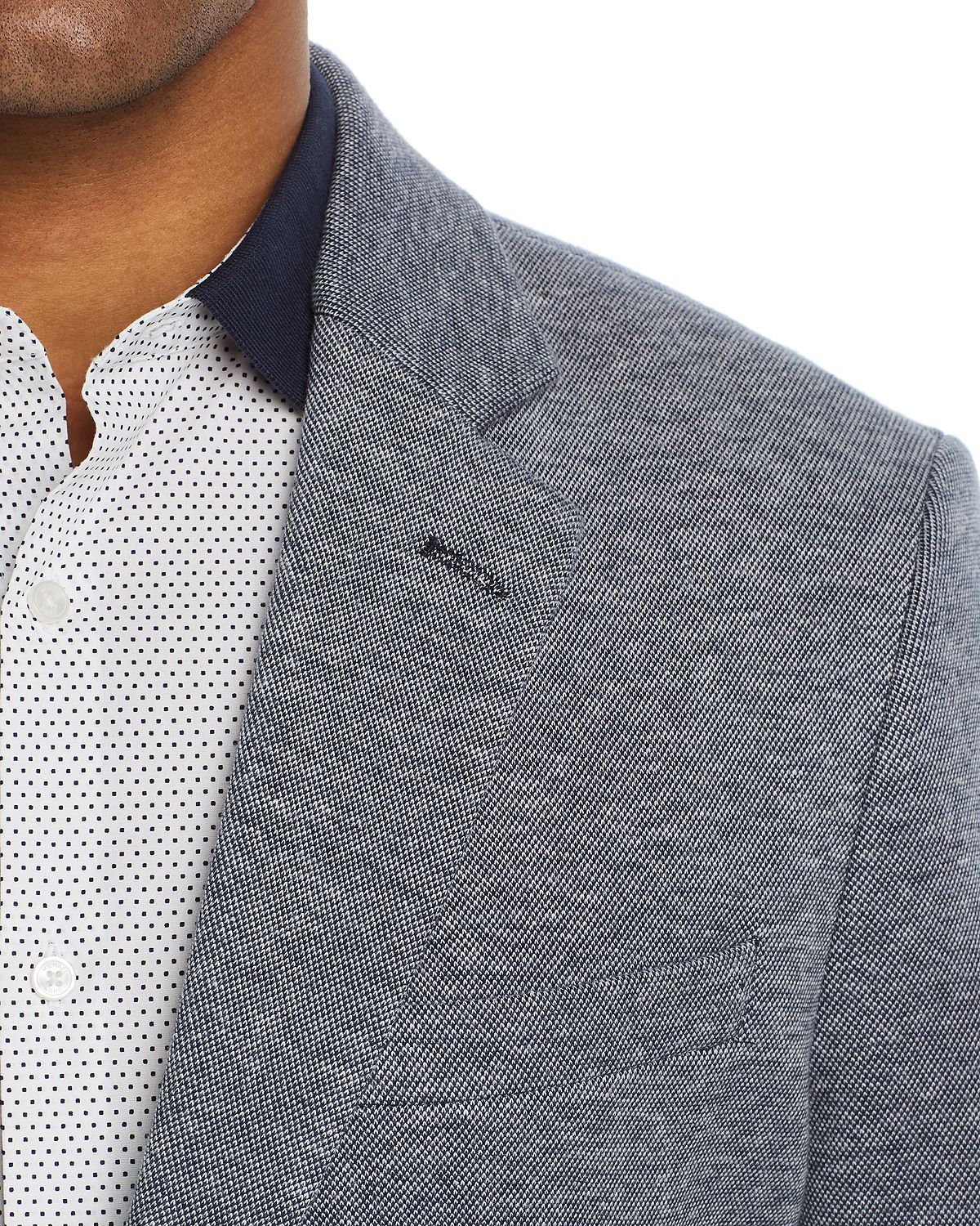 Michael Kors Piqu Classic Fit Blazer Midnight