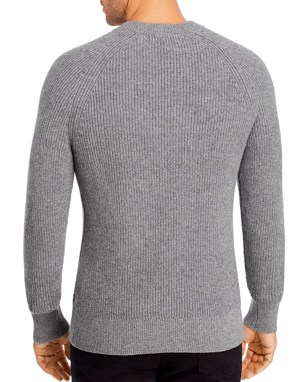 Michael Kors Ribbed Crewneck Sweater Ash Melange