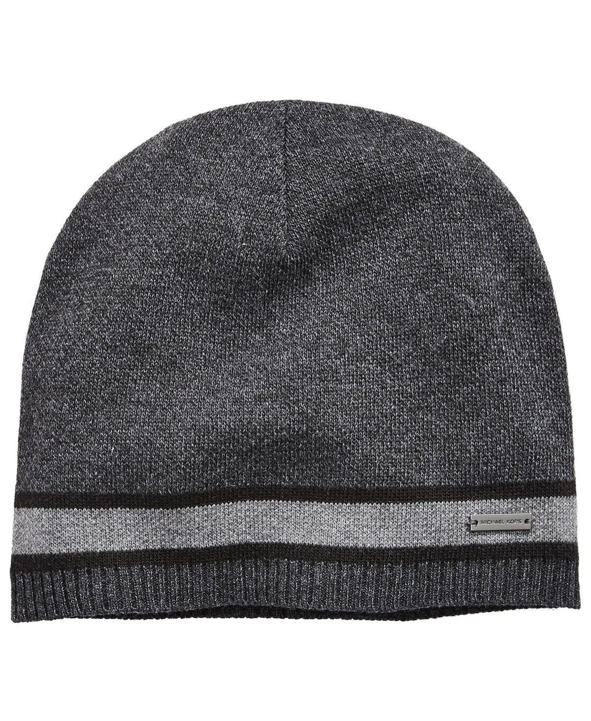 Michael Kors Striped Beanie Charcoal