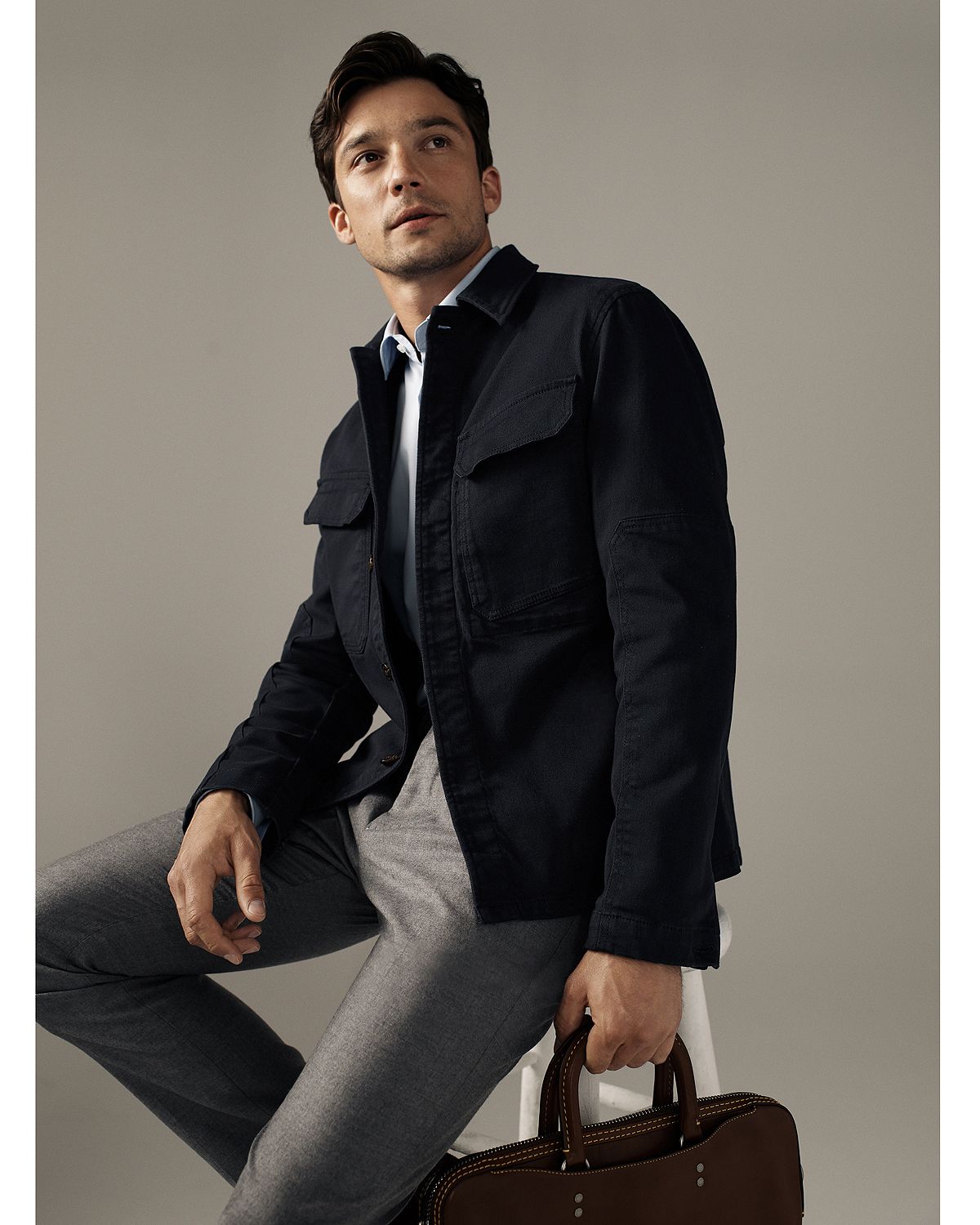 Michael Kors Utility Shirt Jacket Midnight