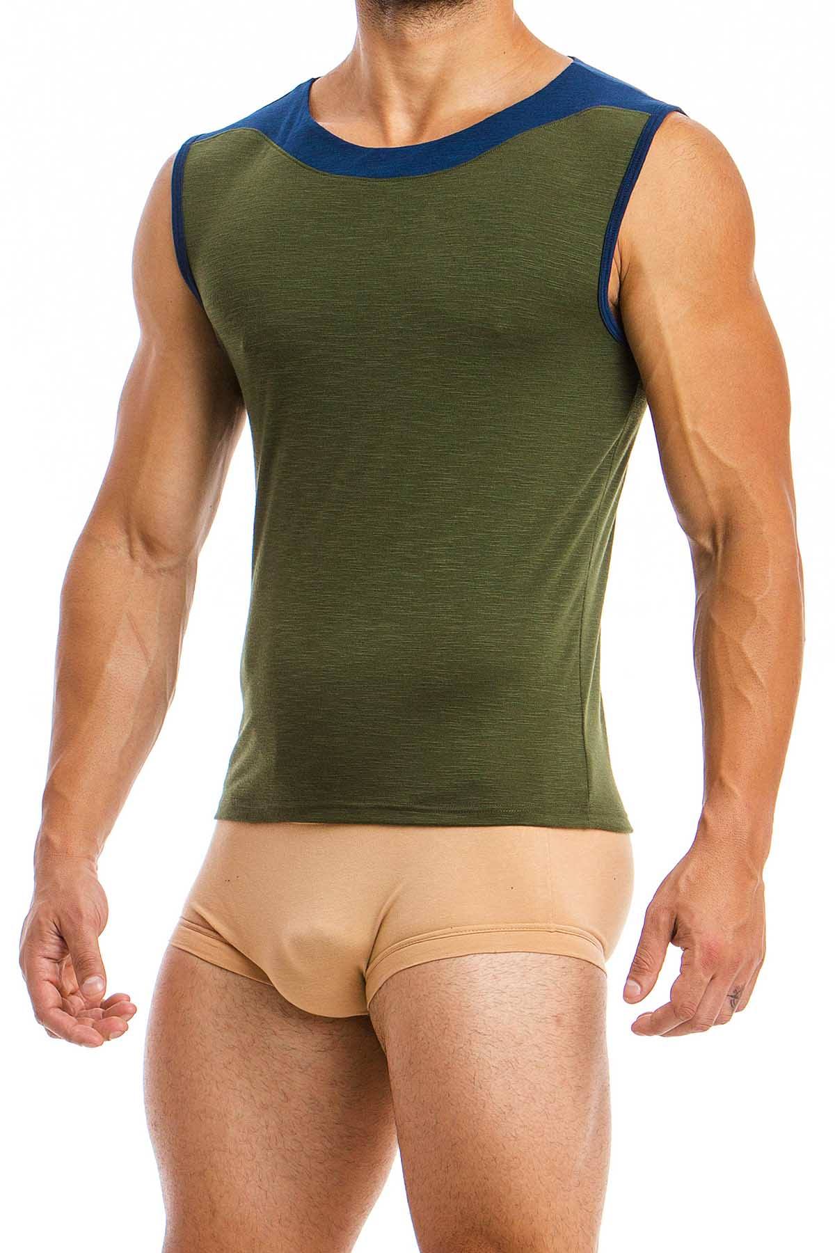 Modus Vivendi Khaki Slub Sleeveless Top