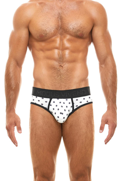 Modus Vivendi White Screw Dot Classic Brief