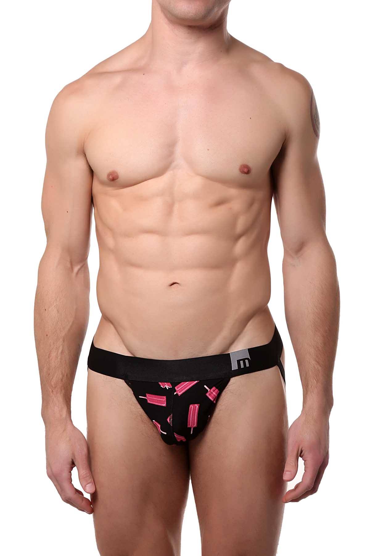 Mosmann Black/Ice-Block Popsicle Bamboo Jockstrap