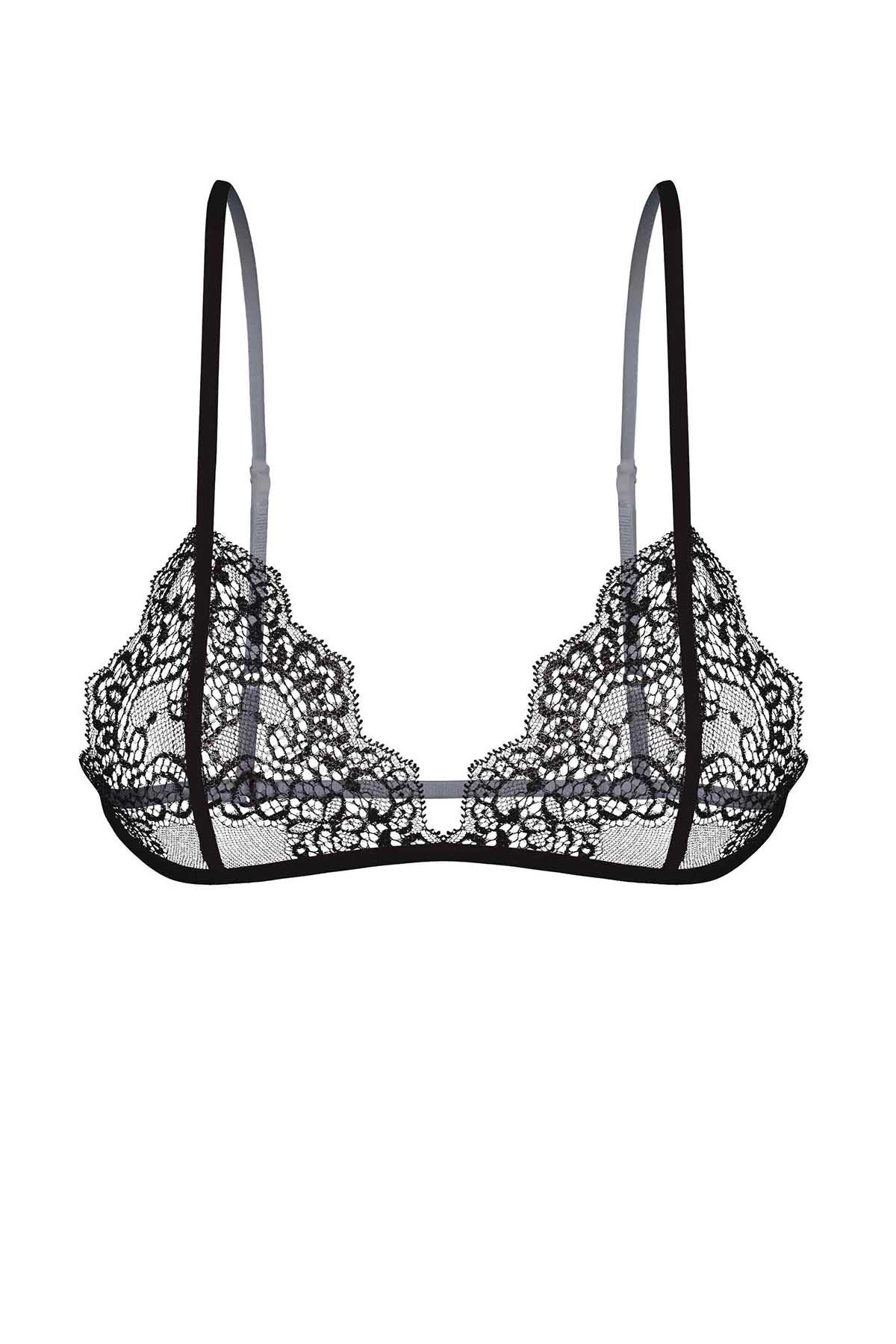 Mosmann Black Mia Lace Triangle Bralette