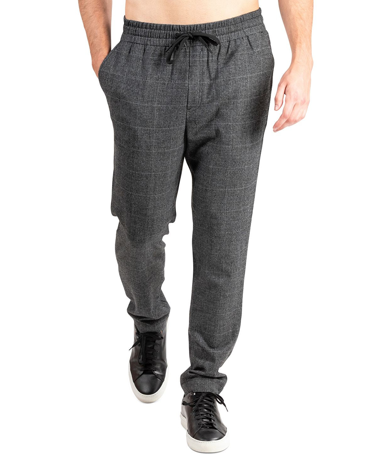 Natori Dogen Glen Plaid Pajama Pants Charcoal Glen Plaid