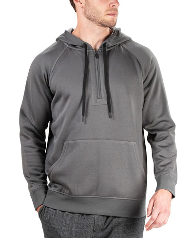 Natori Sathya Relaxed-fit 1/4-zip Pajama Hoodie Volcanic Ash