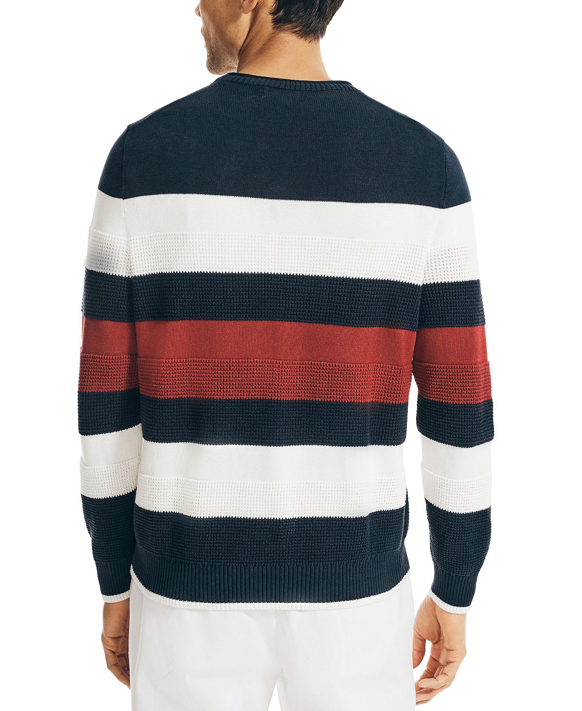 Nautica Classic-fit Textured Stripe Sweater Navy