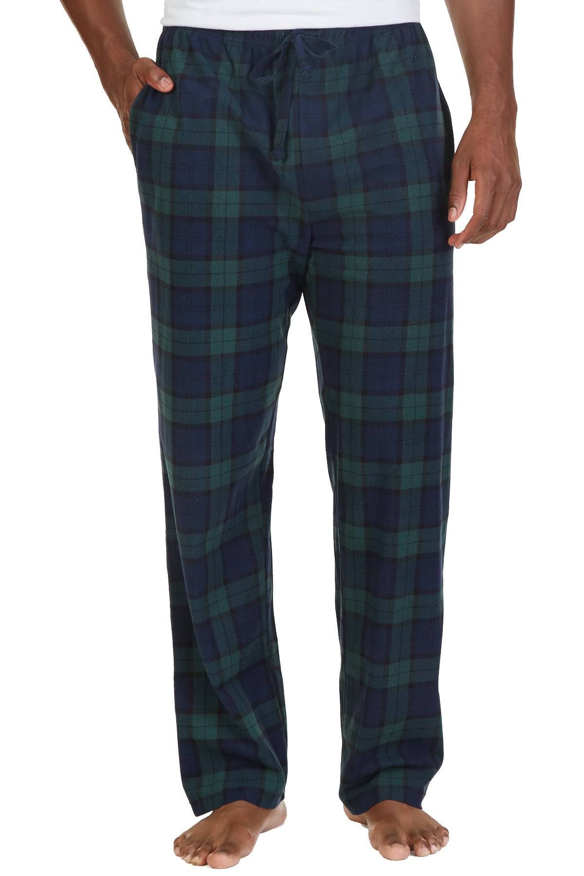 Nautica Maritime-Navy Tartan Plaid Fleece Pajama Pant