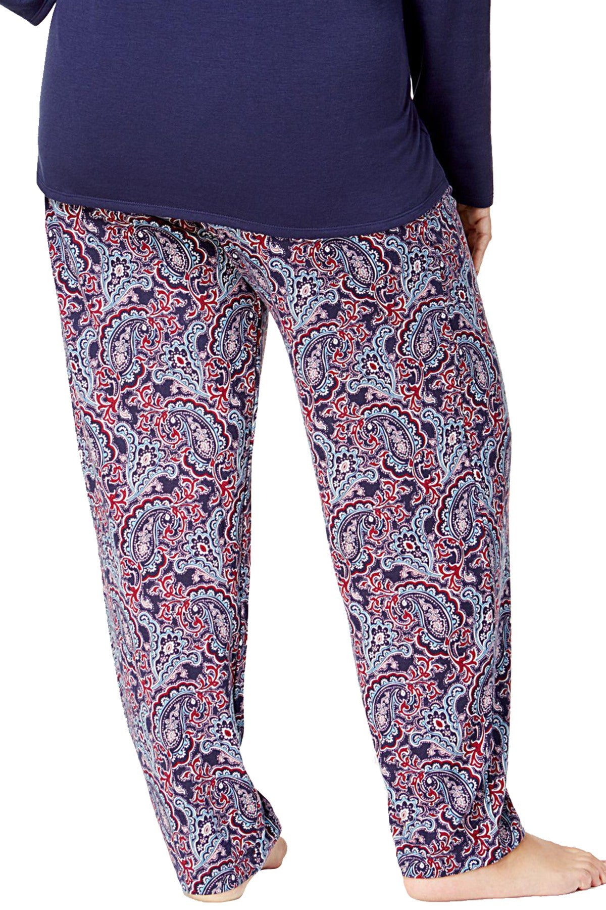 Nautica PLUS Navy/Paisley Stretch-Jersey Pajama Pant