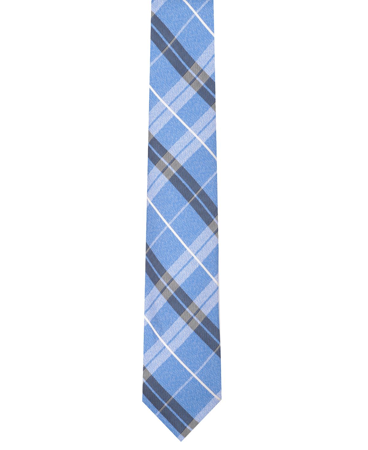 Nautica Veloce Plaid Silk Tie Black