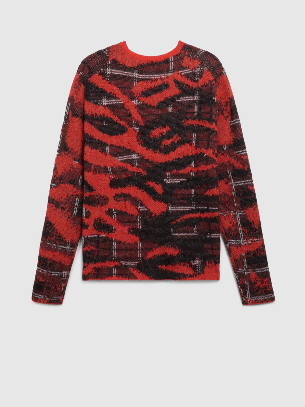 Neil Barrett Red and black Abstract Sweater