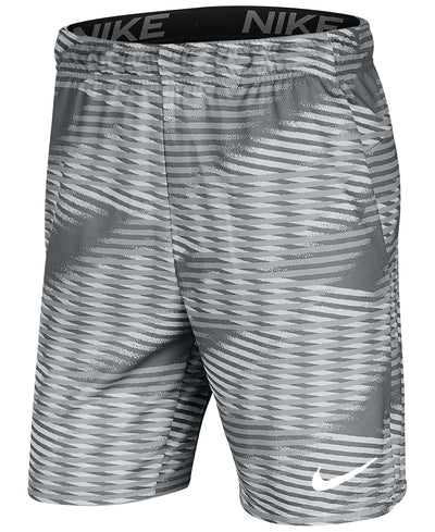 Nike Dri-fit 9" Printed Training Shorts Iron Grey/White