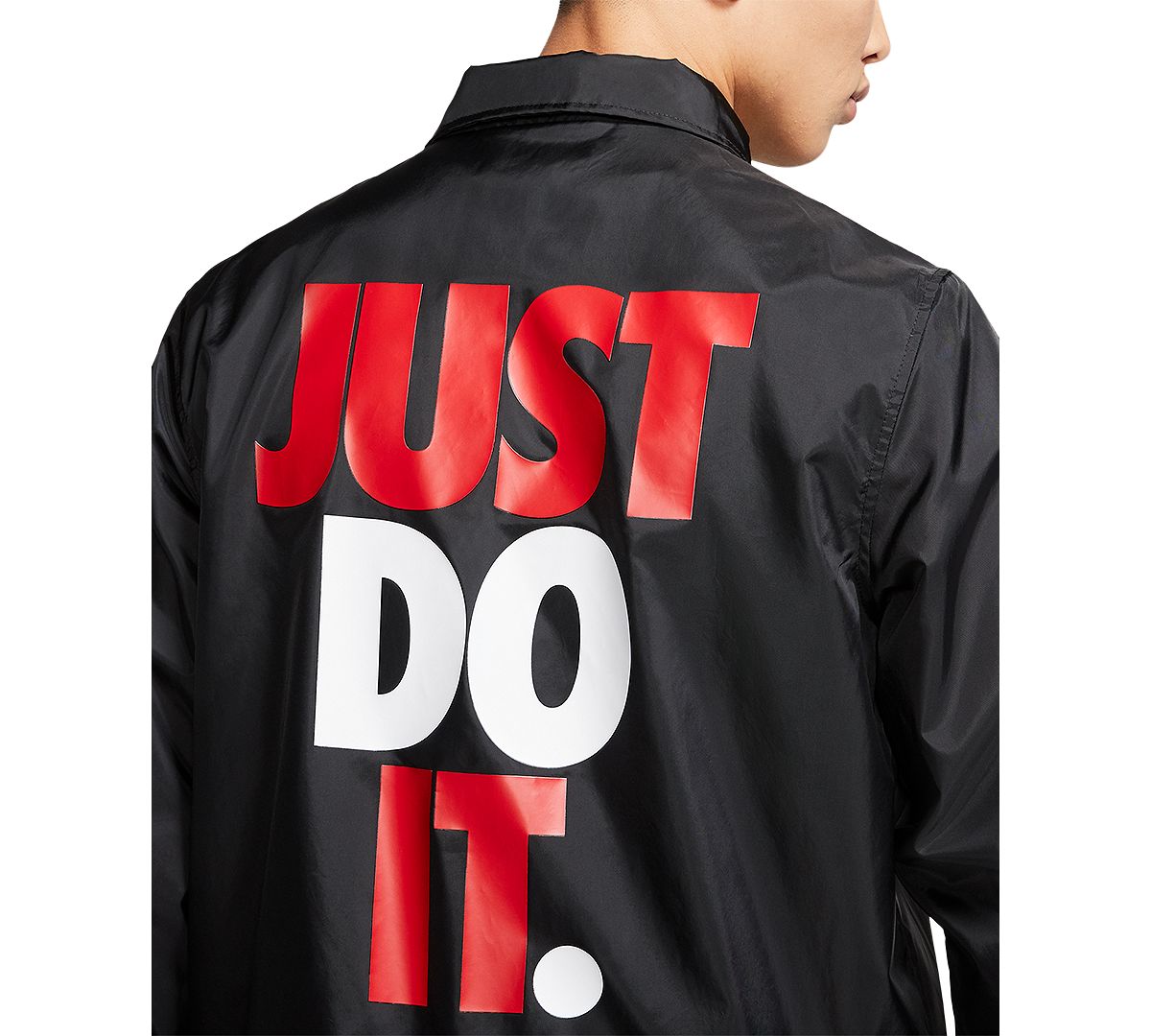 Nike Just Do It Coaches Jacket Black/White