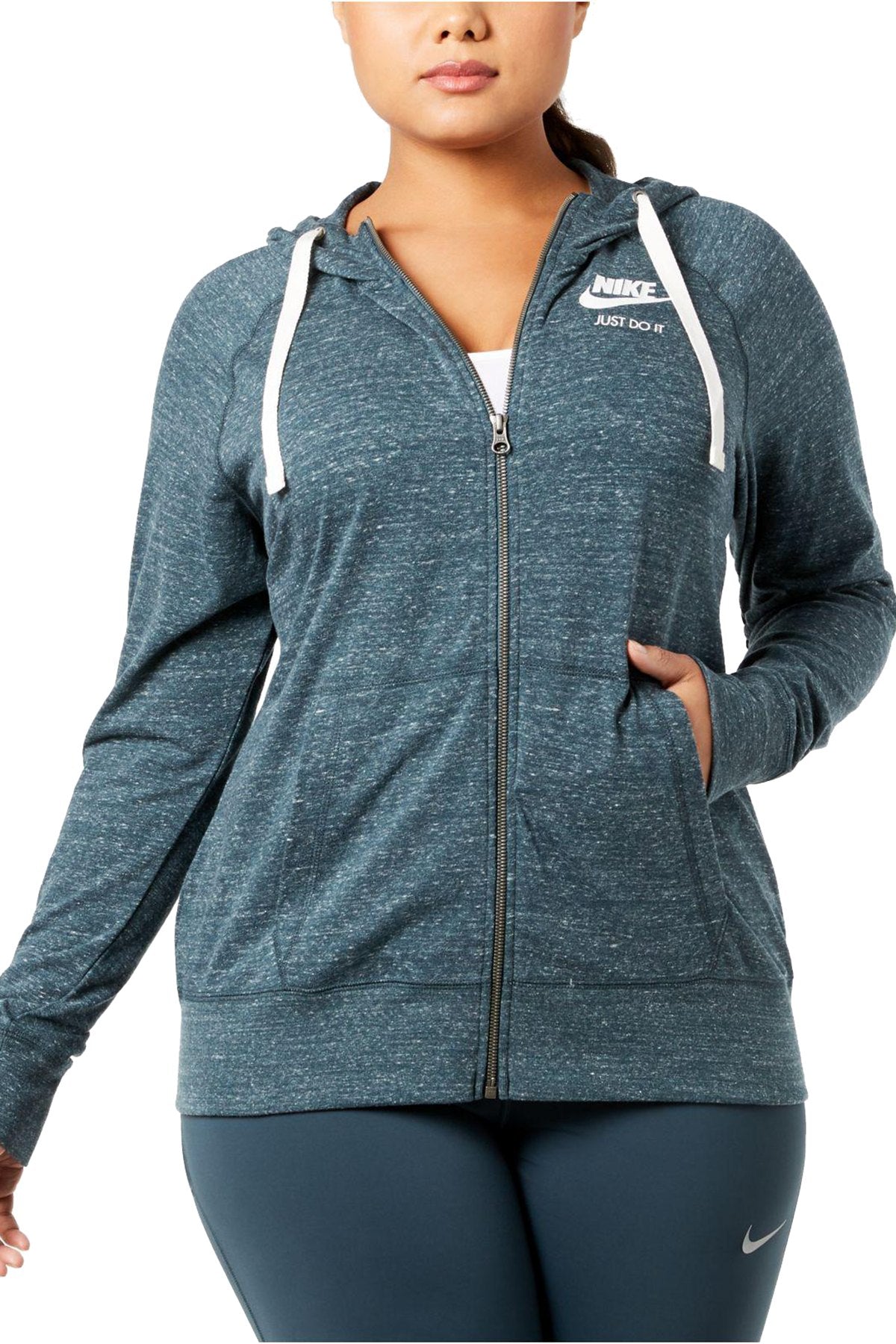 Nike PLUS Jungle-Green Organic/Recycled Vintage Gym Hoodie
