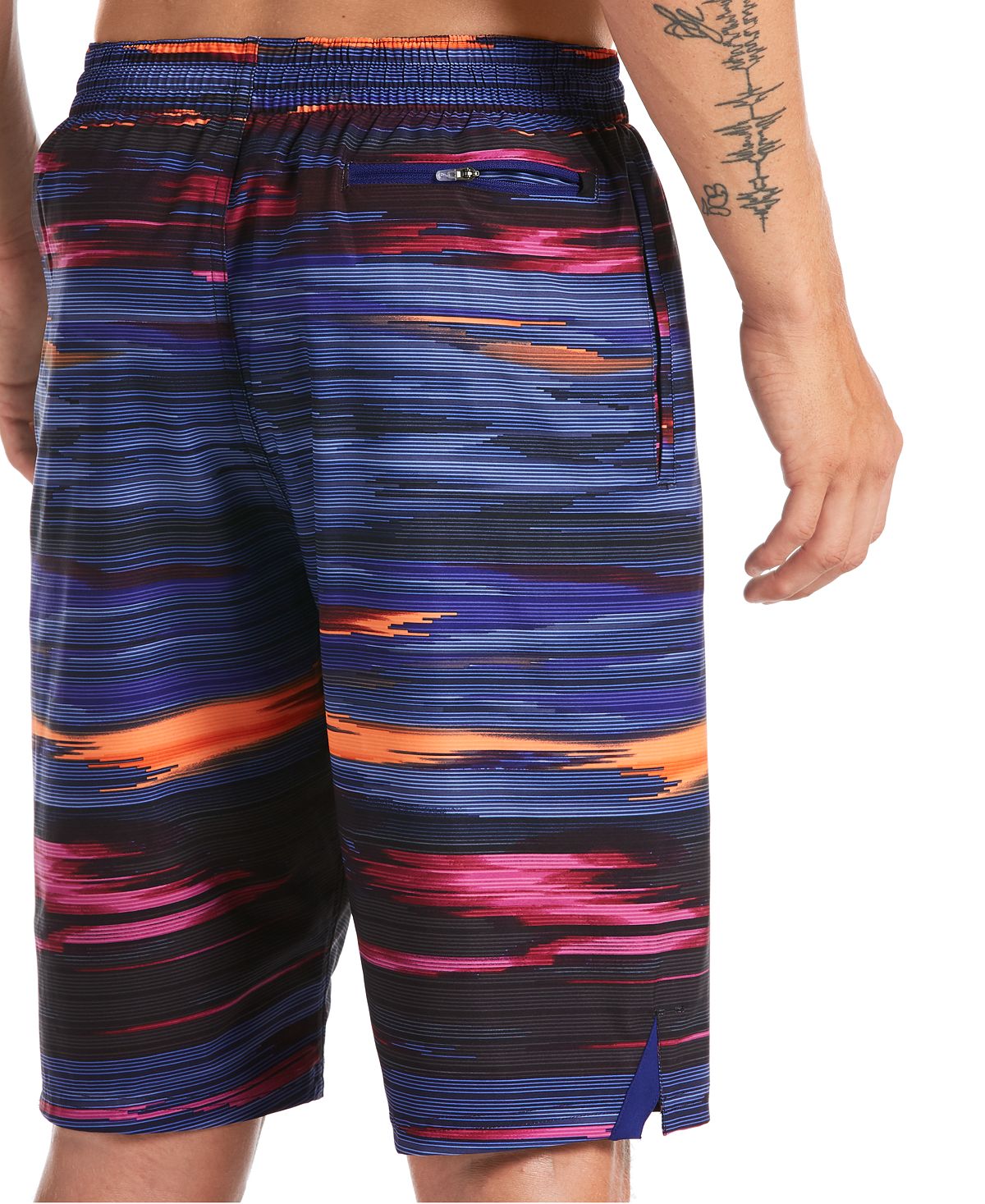 Nike Sky Stripe Vital 11" Volley Swim Trunks Regency Purple