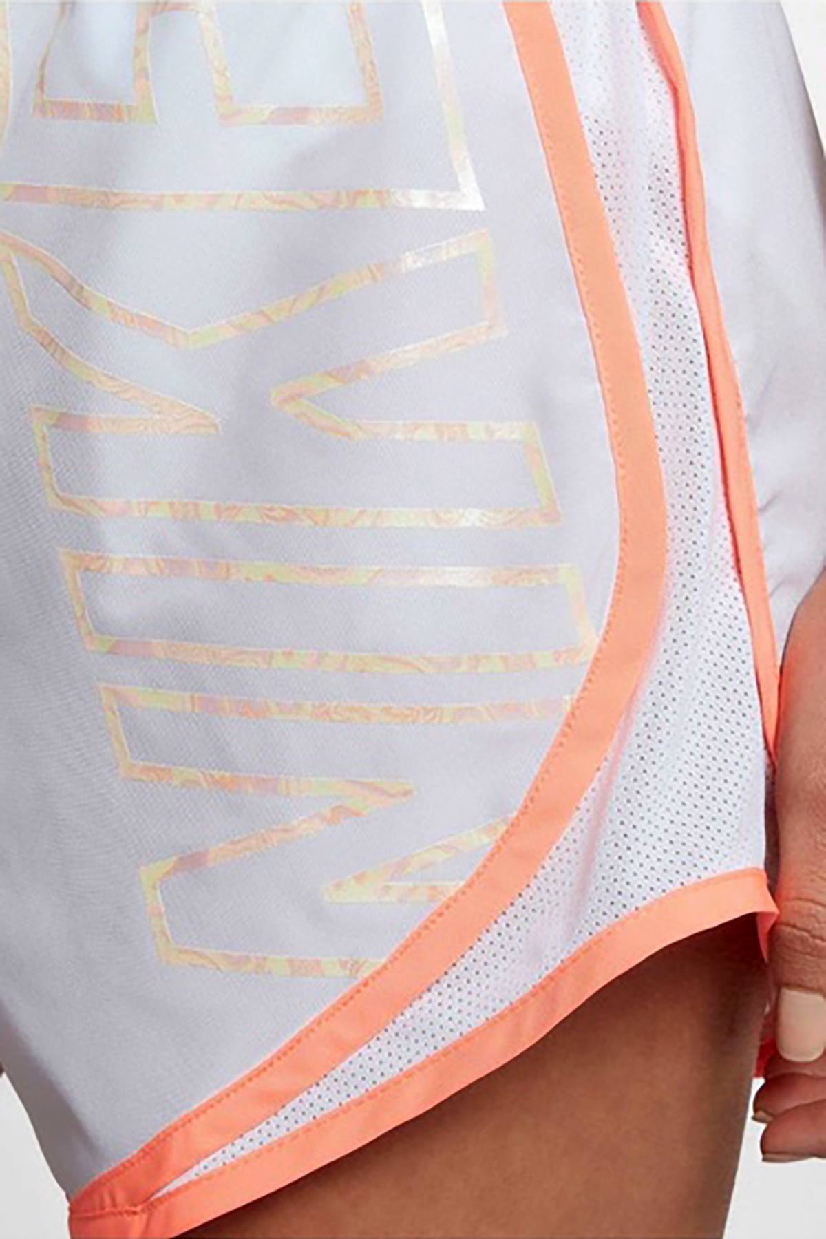 Nike White/Crimson-Pulse Dri-FIT Tempo Running Short