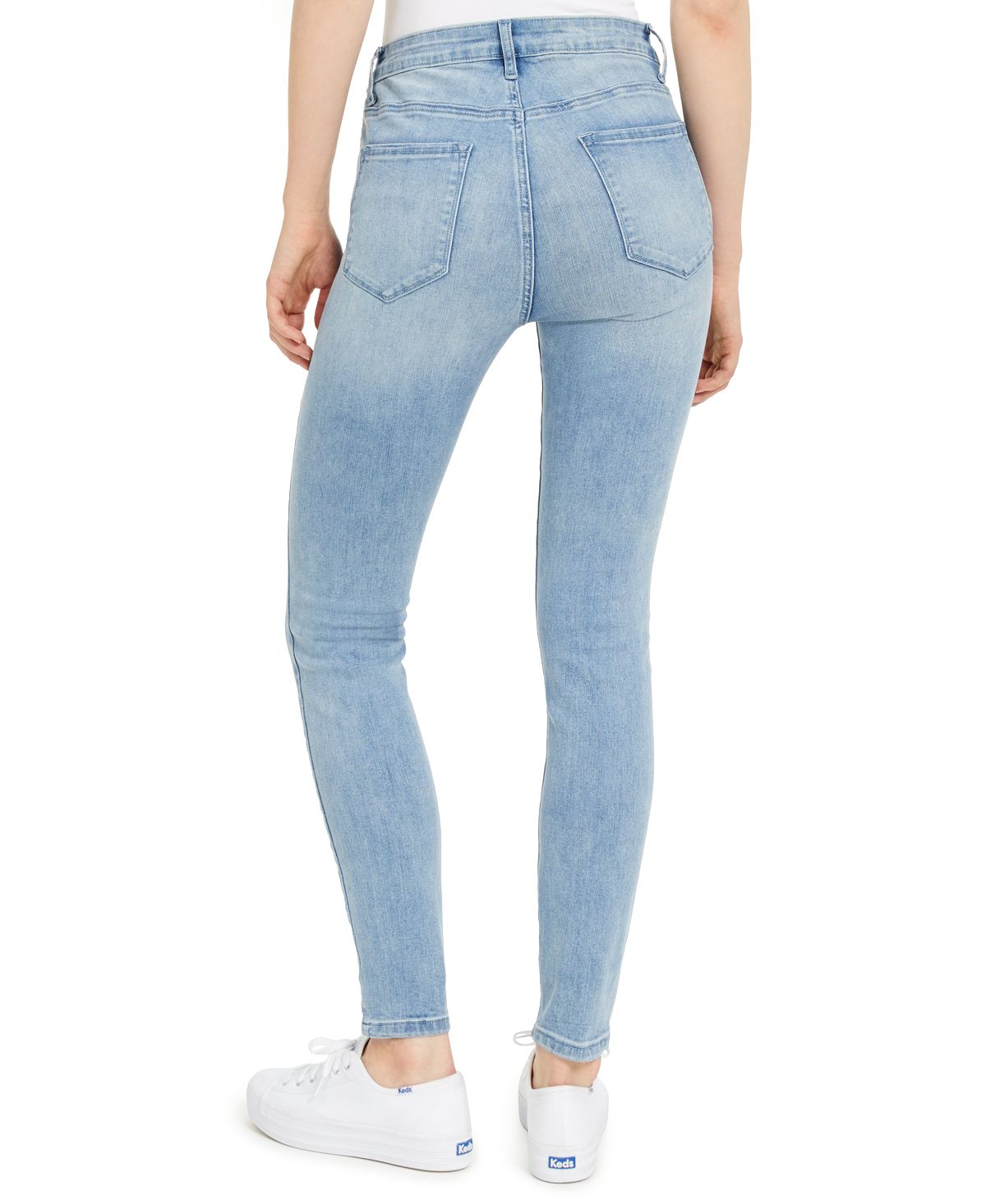 Numero Button-fly High-rise Ankle Skinny Jeans Bleach Blue