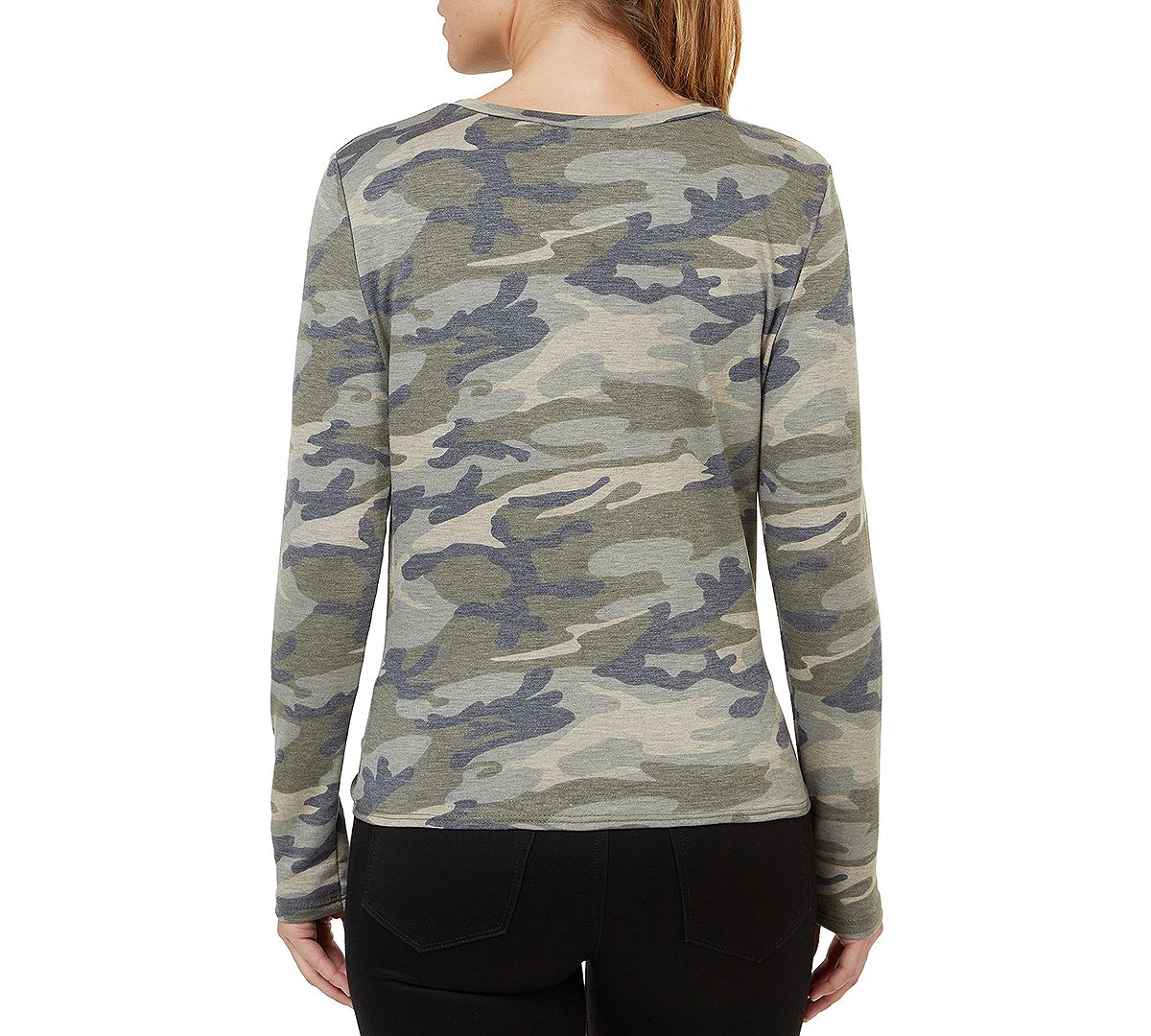 Numero Camo-print Twist-front Top Camoflage
