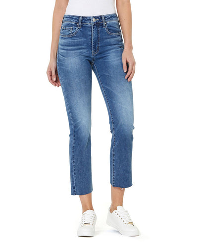 Numero Cropped High Rise Kick Flare Jeans Vintage Blue