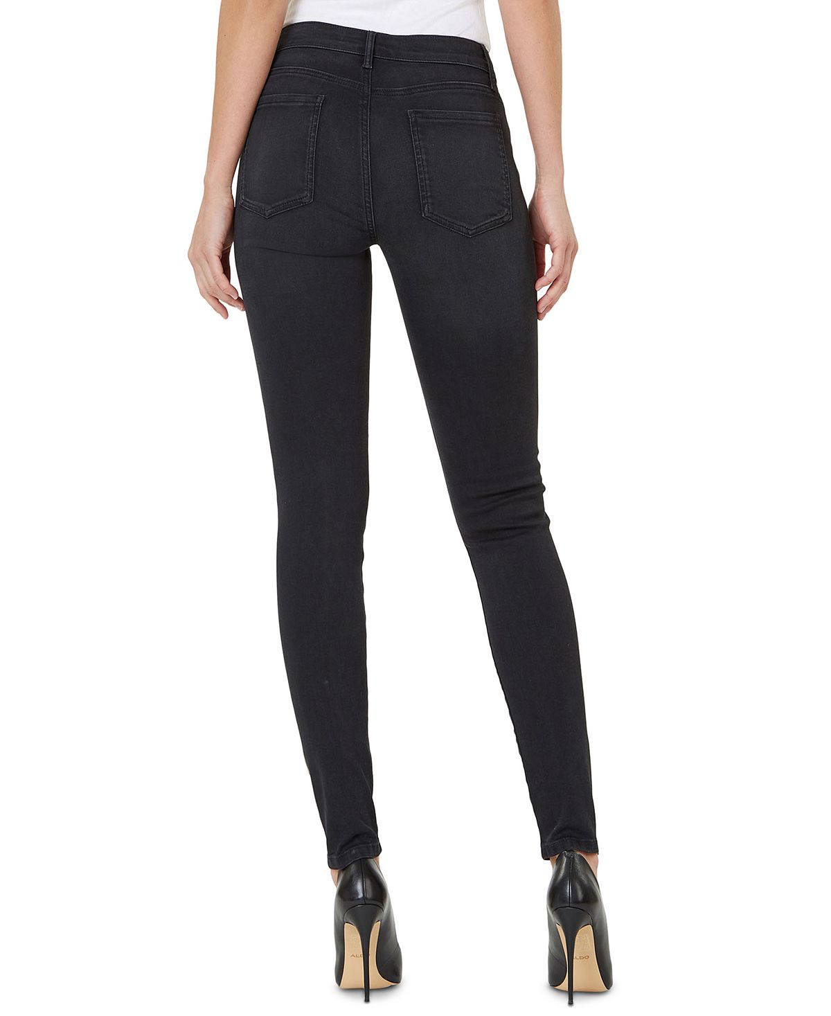 Numero Mid-rise Solid Side-striped Super Skinny Ankle Jeans Black Wash