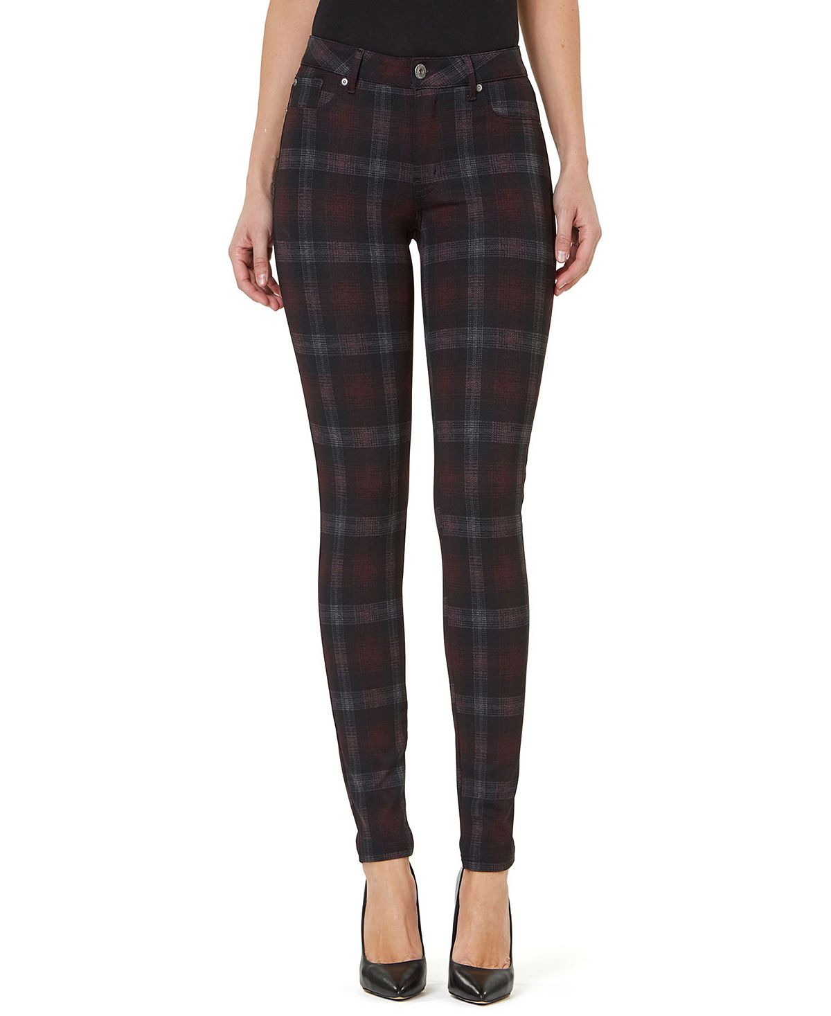 Numero Plaid Mid-rise Skinny Jeans Mby