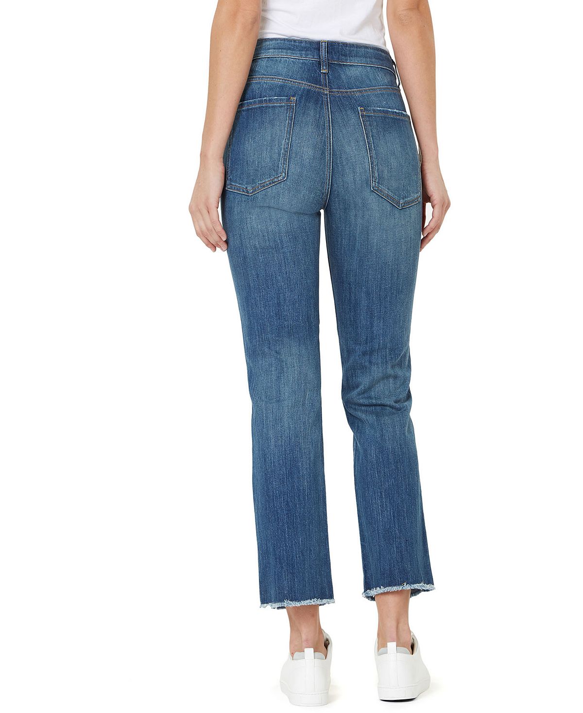 Numero Ripped High Rise Frayed-hem Denim Jeans Torn Blue