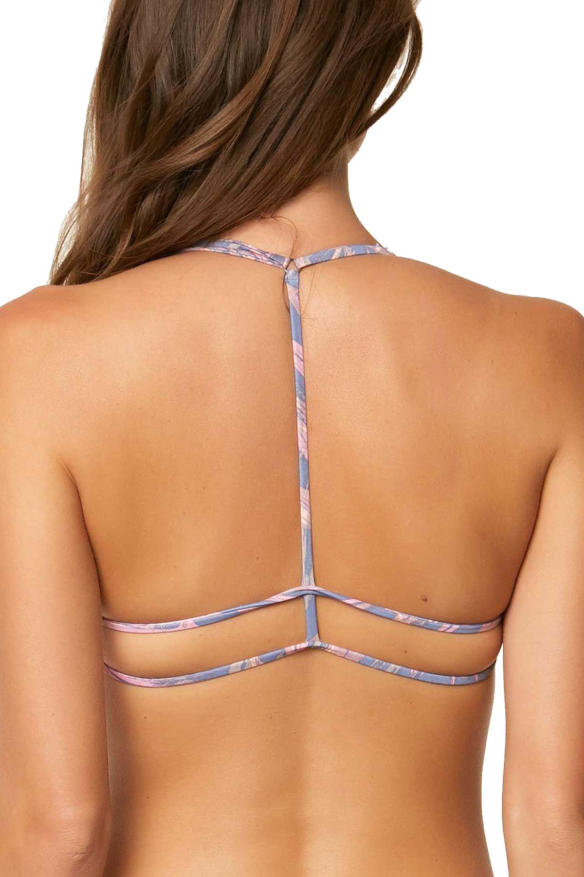 O'Neill Fog Mist Faye Twist-Front T-Back Bikini Top