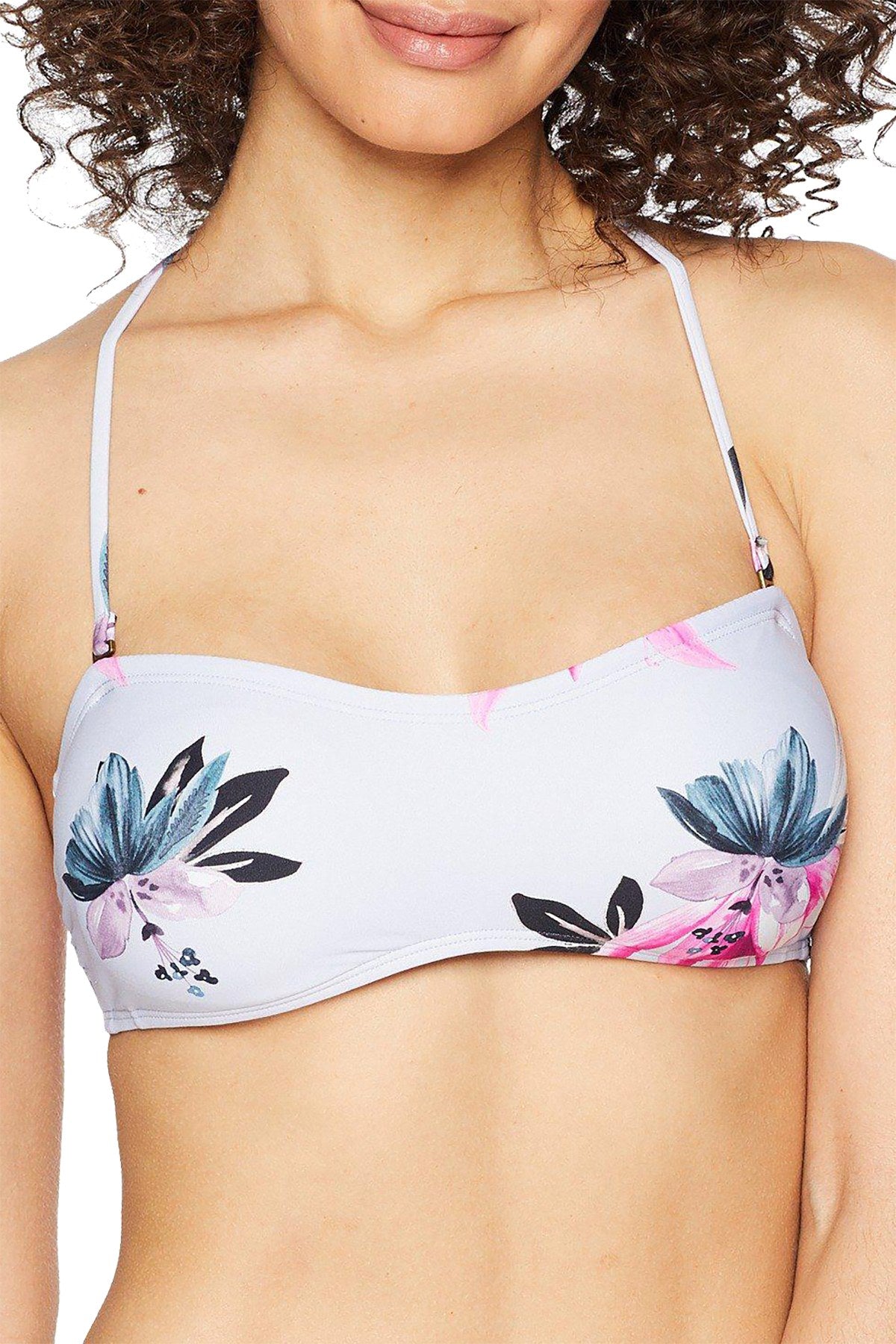 O'Neill Light Blue Sydney Printed Bandeau Bikini Top